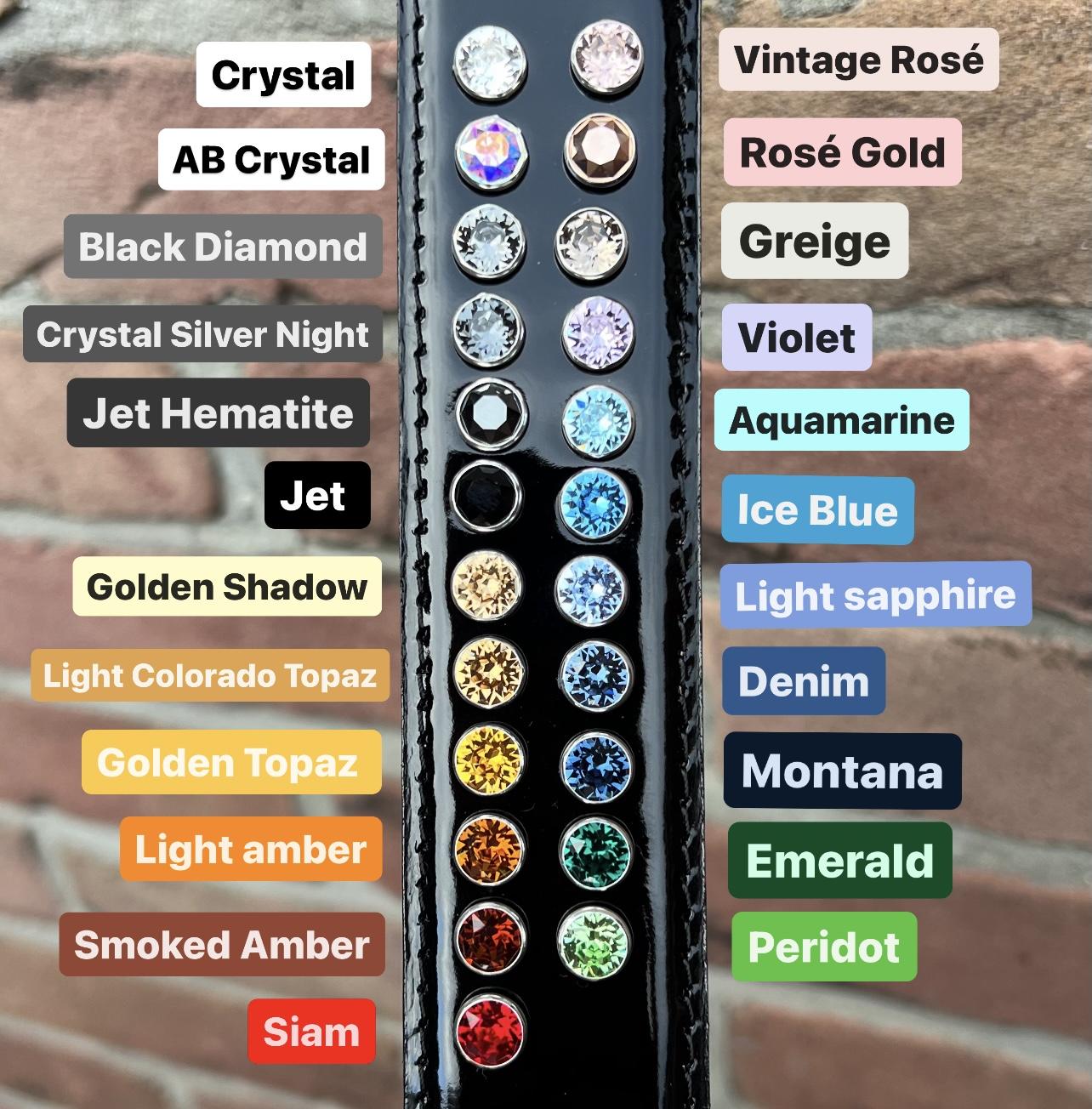 **NIEUWE KLEUREN ROCKS** Frontriem Classic CrystalRock High End - Afbeelding 15