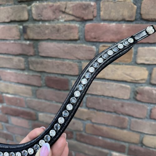 *NIEUW* Frontriem Classic Glitter High End crystals SPECIAL EDITION Zwart